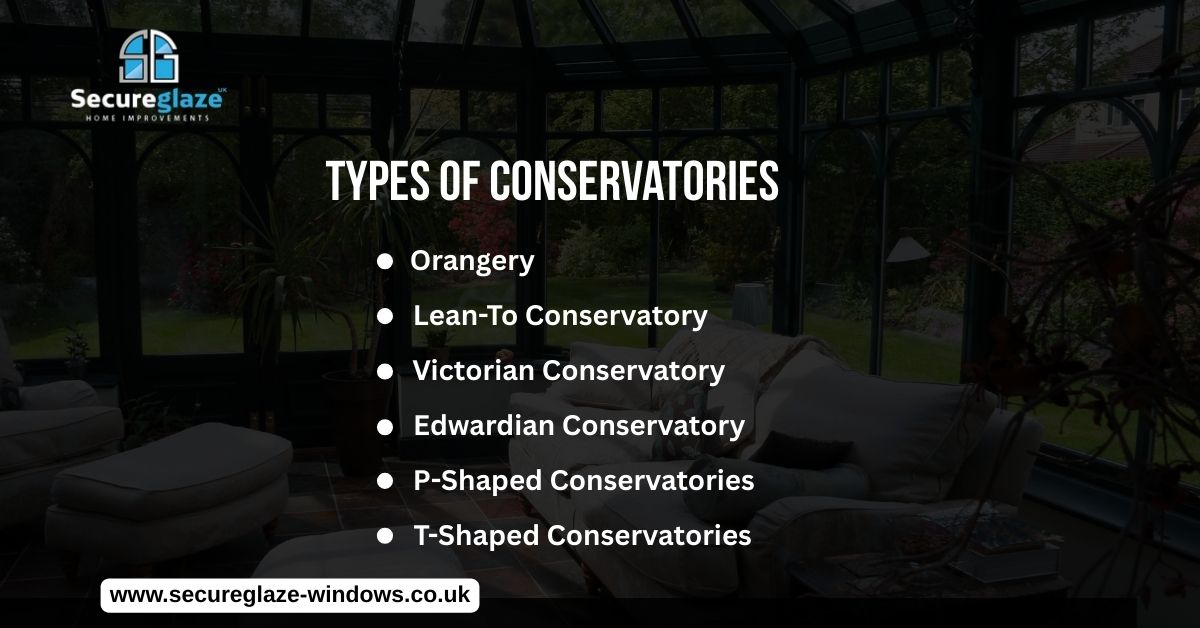 Types of conservatories Types of conservatories