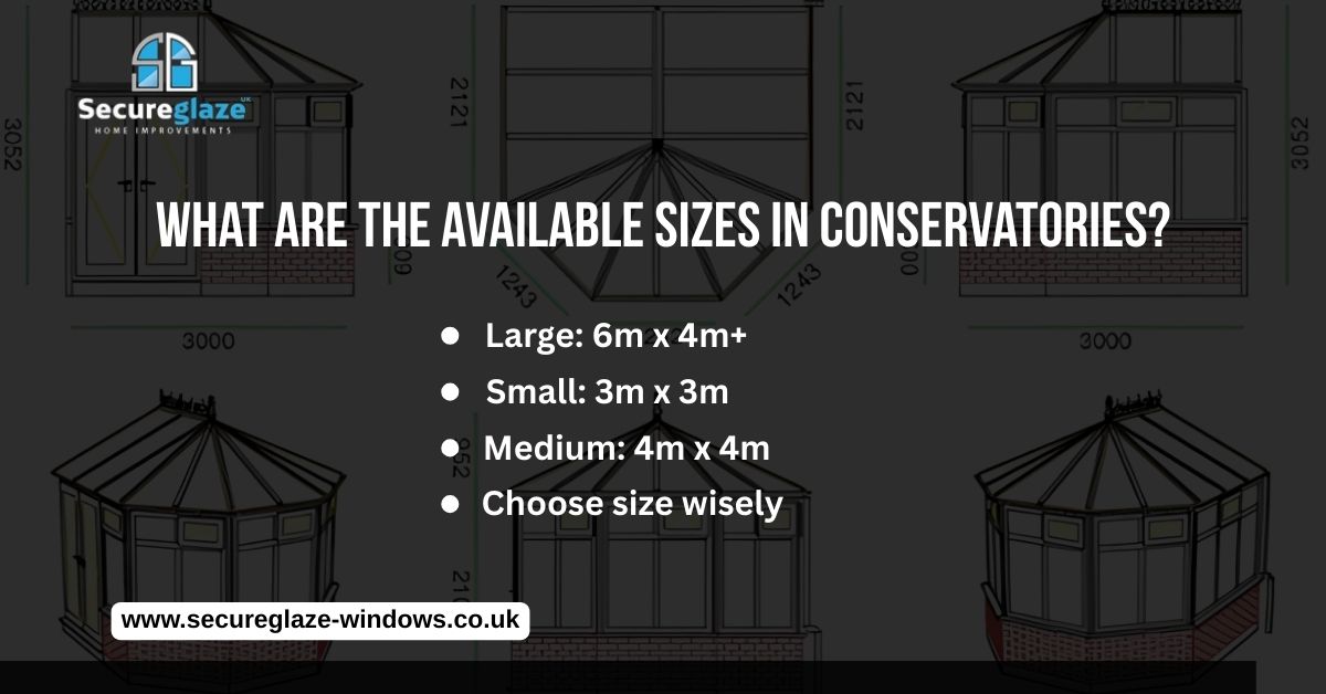 available sizes in conservatories available sizes in conservatories
