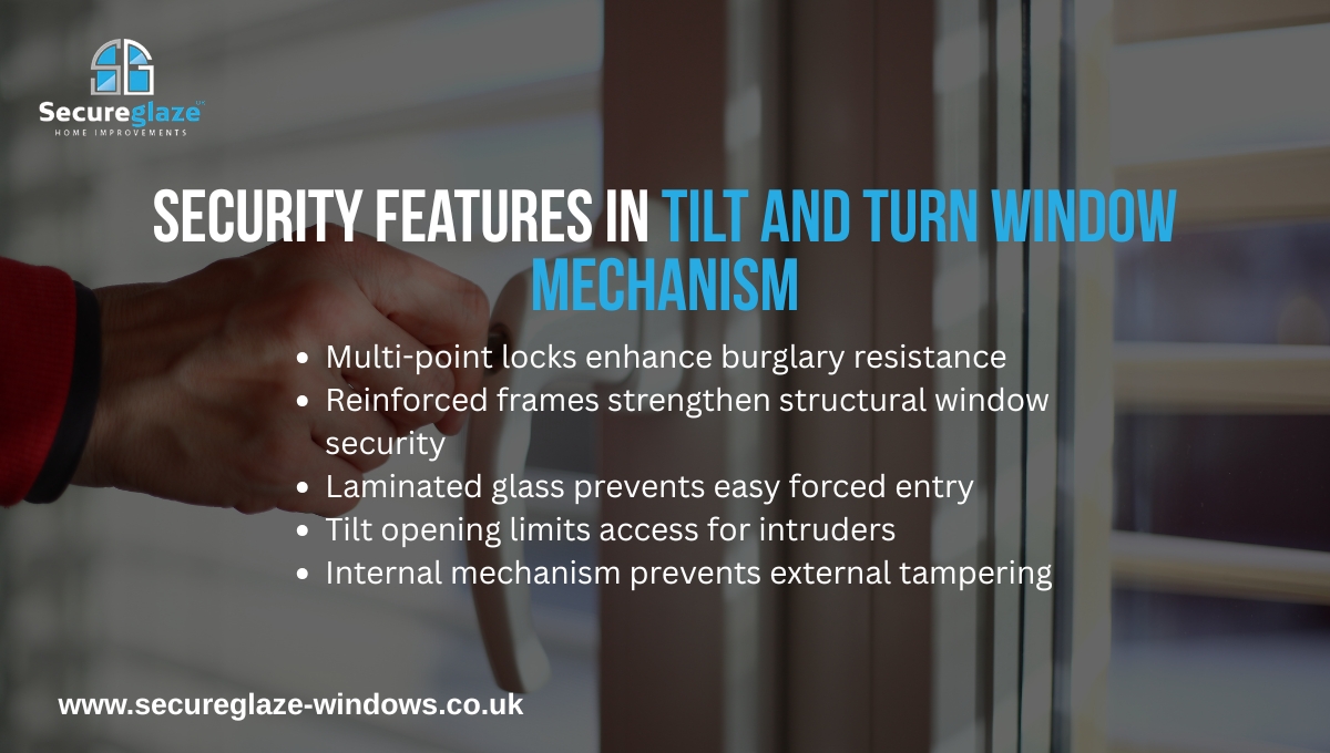Security Features in Tilt and Turn Window Mechanism