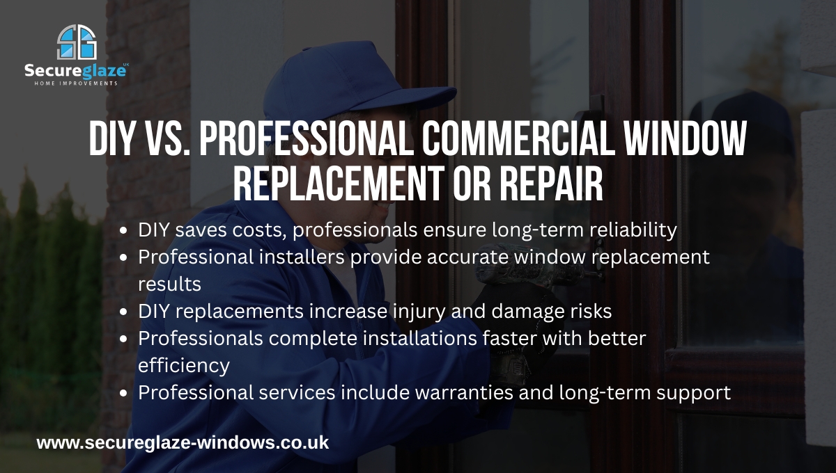 DIY vs. Professional Commercial Window Replacement or Repair