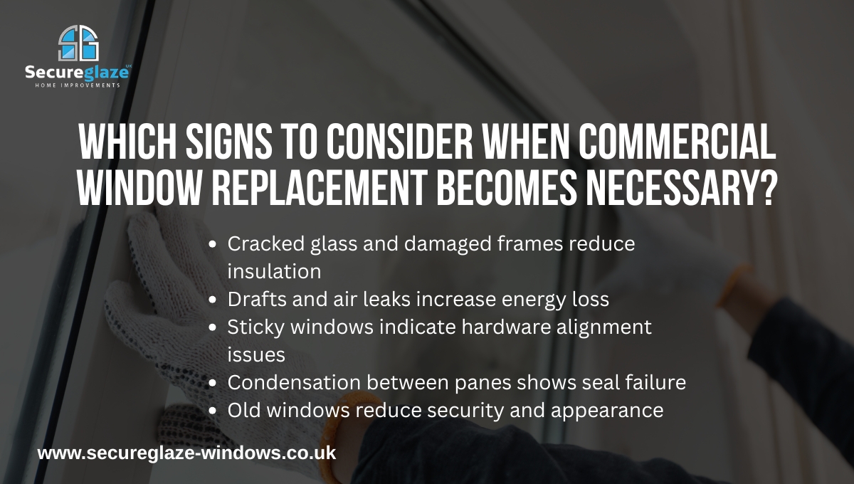 Which Signs to Consider When Commercial Window Replacement Becomes Necessary
