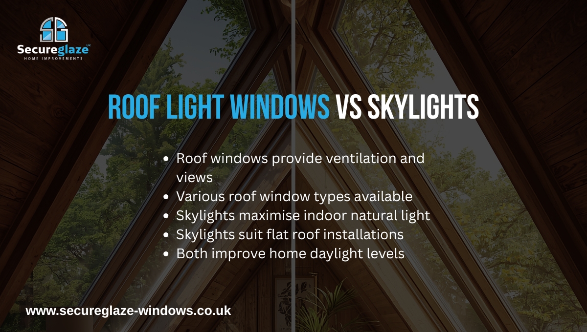 Roof Light Windows vs Skylights