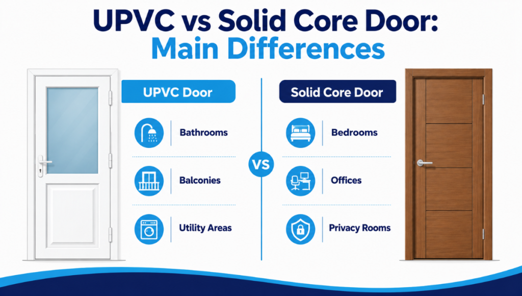 UPVC vs Solid Core Door Main Differences