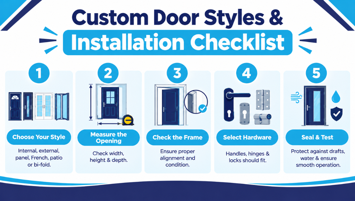 Custom Door Styles & Installation Checklist