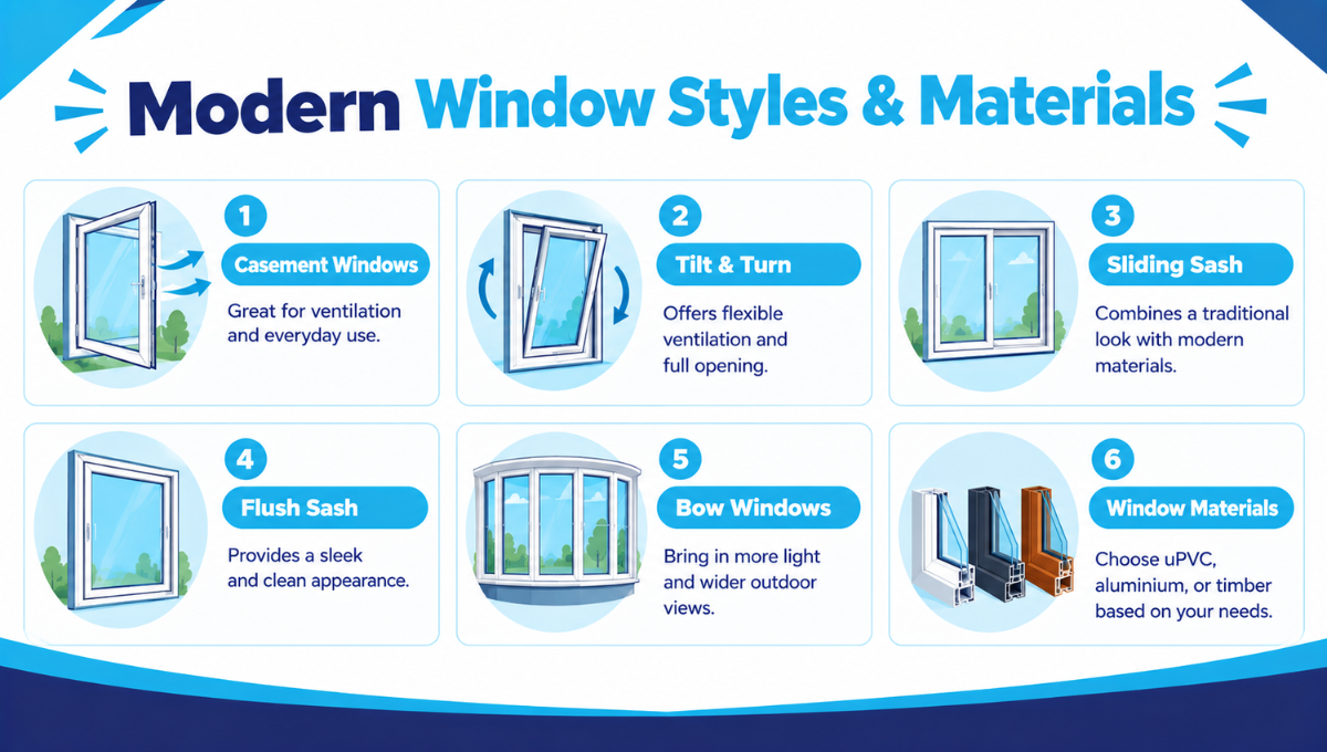 Modern Window Styles & Materials