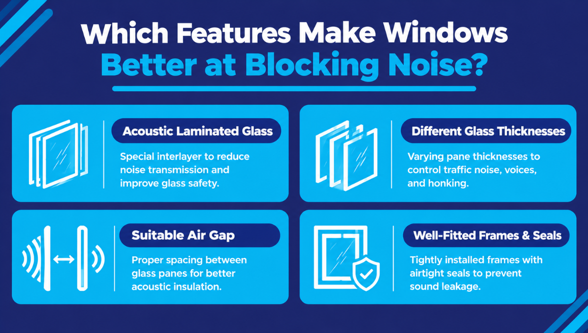 Which Features Make Windows Better at Blocking Noise